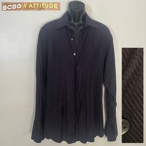 BCBG Attitude French Cuff Shirt XL 17.5 / 34-35 Gently worn 100% cotton